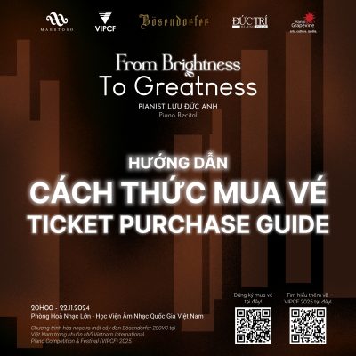 HƯỚNG DẪN CÁCH THỨC MUA VÉ HÒA NHẠC “FROM BRIGHTNESS TO GREATNESS”